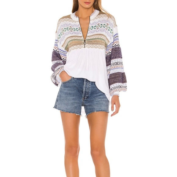 Free People Cozy Cottage Sweater in White Small - Picture 5 of 14